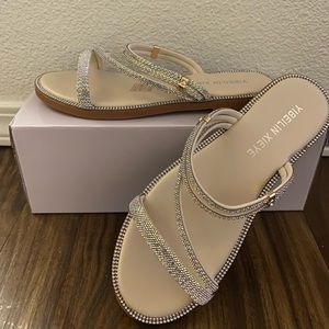 Brand new never worn glitter sandals
